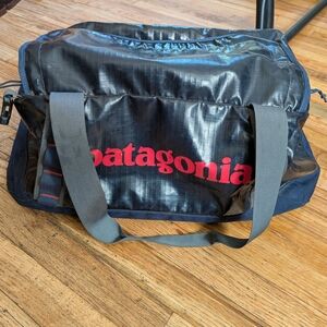 Patagonia Black and Gray Duffel Bag Weather-Resistant Travel Essential